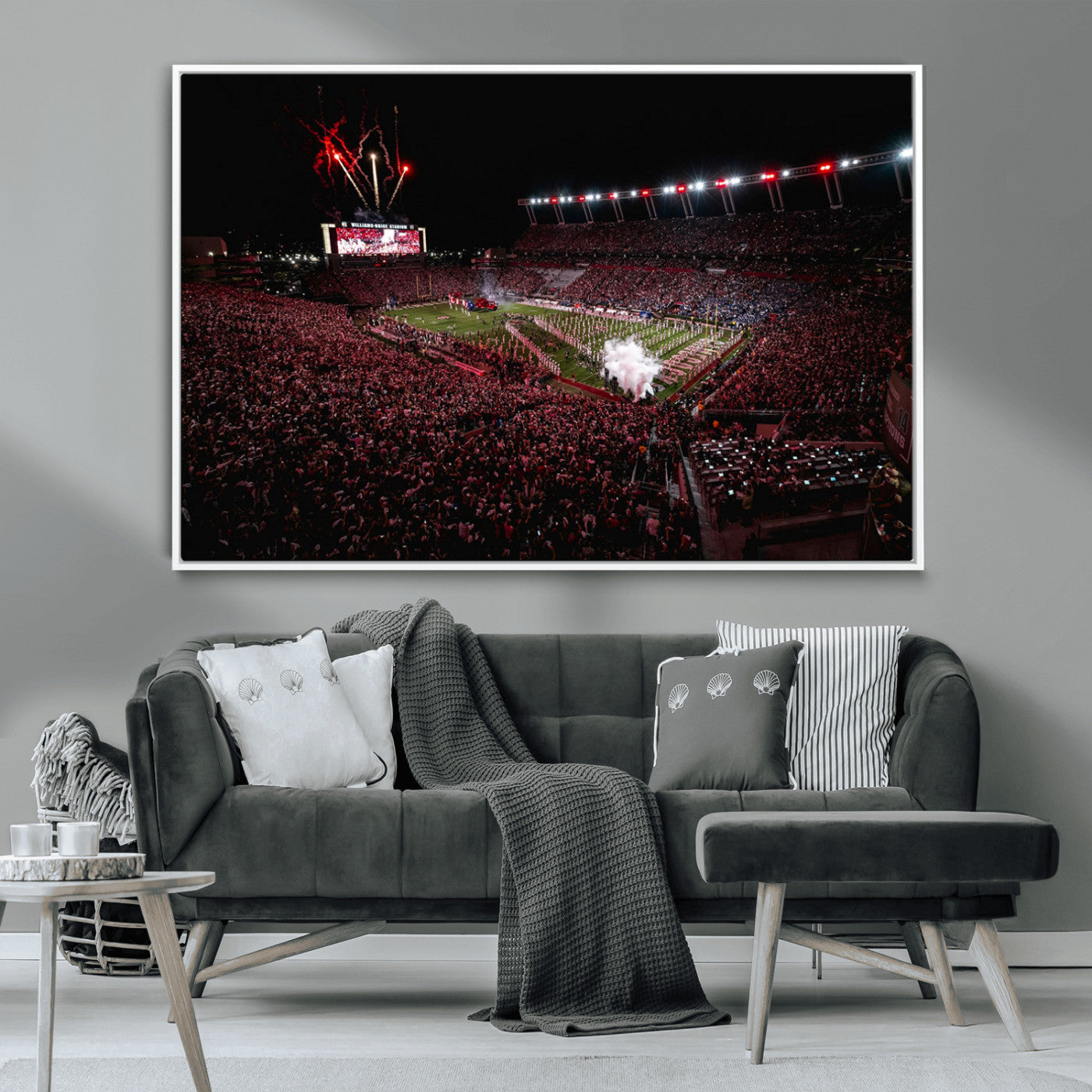 60690191-MGV-FC-36X24 - William Brice Stadium Wall Art Print – Baseball Game Room Artwork Print for Basement Dorm, Home, Office