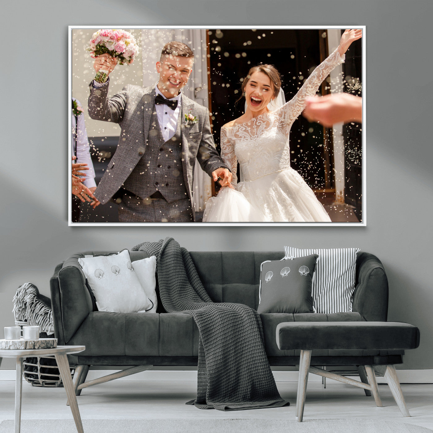 Framed Create Your Canvas Print - Personalized Wall Art for Home Decor Wall Art Print, Create Your Own Photo Canvas Print