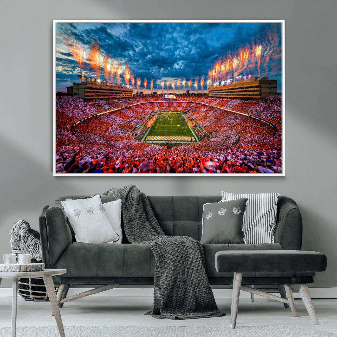 MGV-FC-36X24 - Tennessee Neyland Stadium Wall Art Print, Sports Arena Canvas Wall Art, Panoramic Stadium Canvas