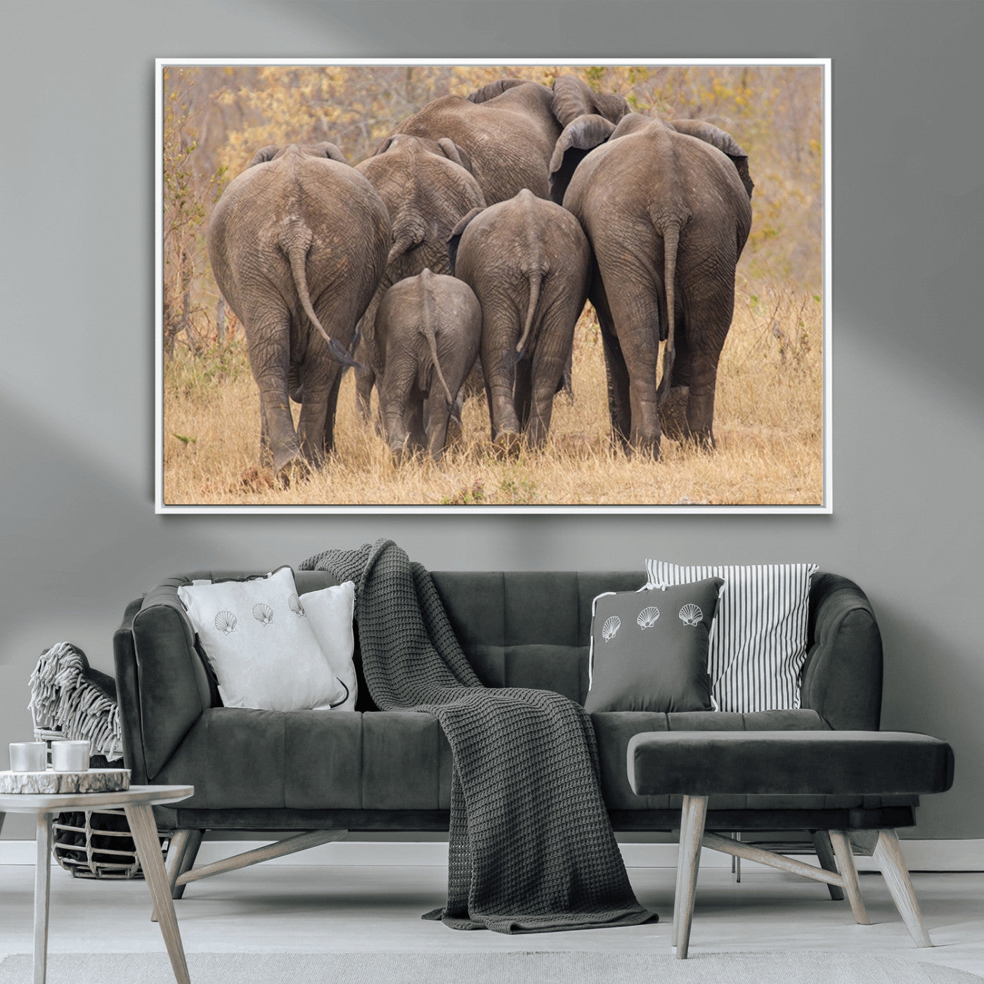 MGV-FC-36X24 - Wild Elephant Wall Art Canvas Print