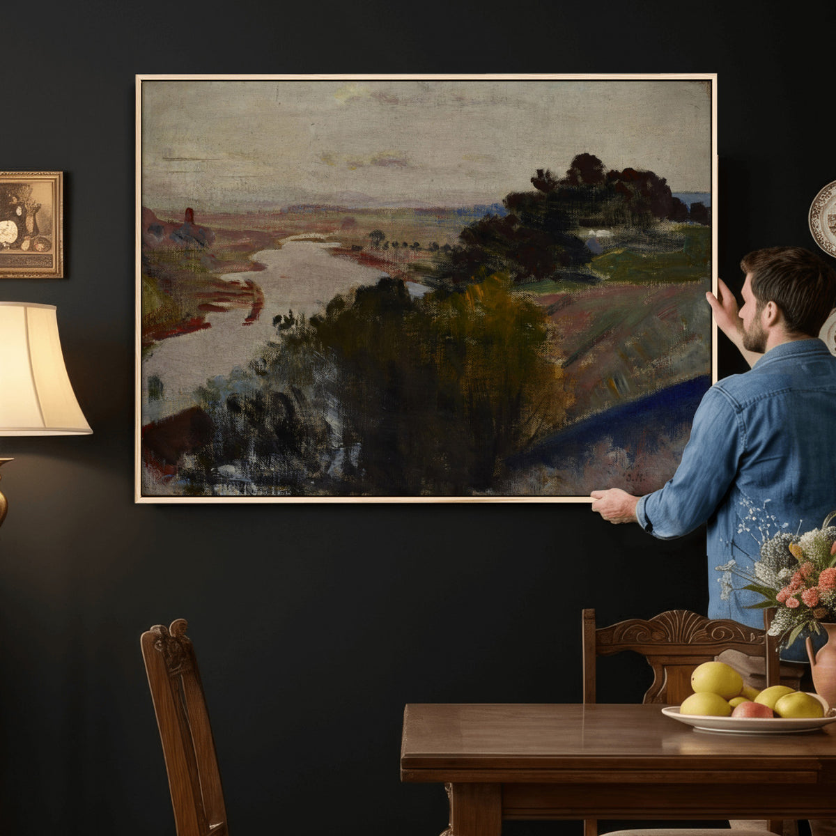 55507874-_Poster-30x20 - Jacek Malczewski Landscape at the Vistula Wall Art Canvas Print