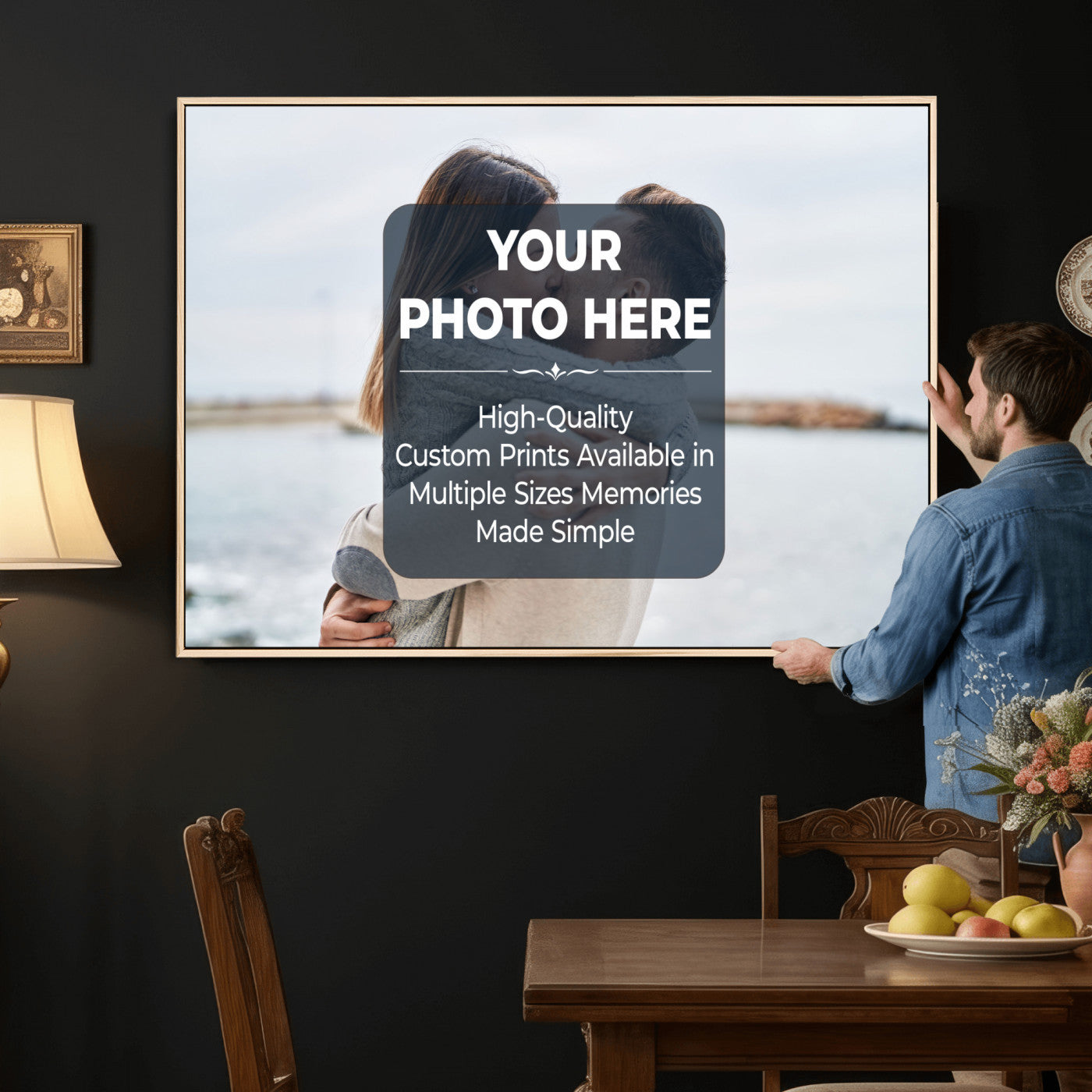 29940442-MGV-CV-36X24 - Custom Photo Canvas Print, Personalized Picture Wall Art, Your Image on Canvas, Family Portrait Gift