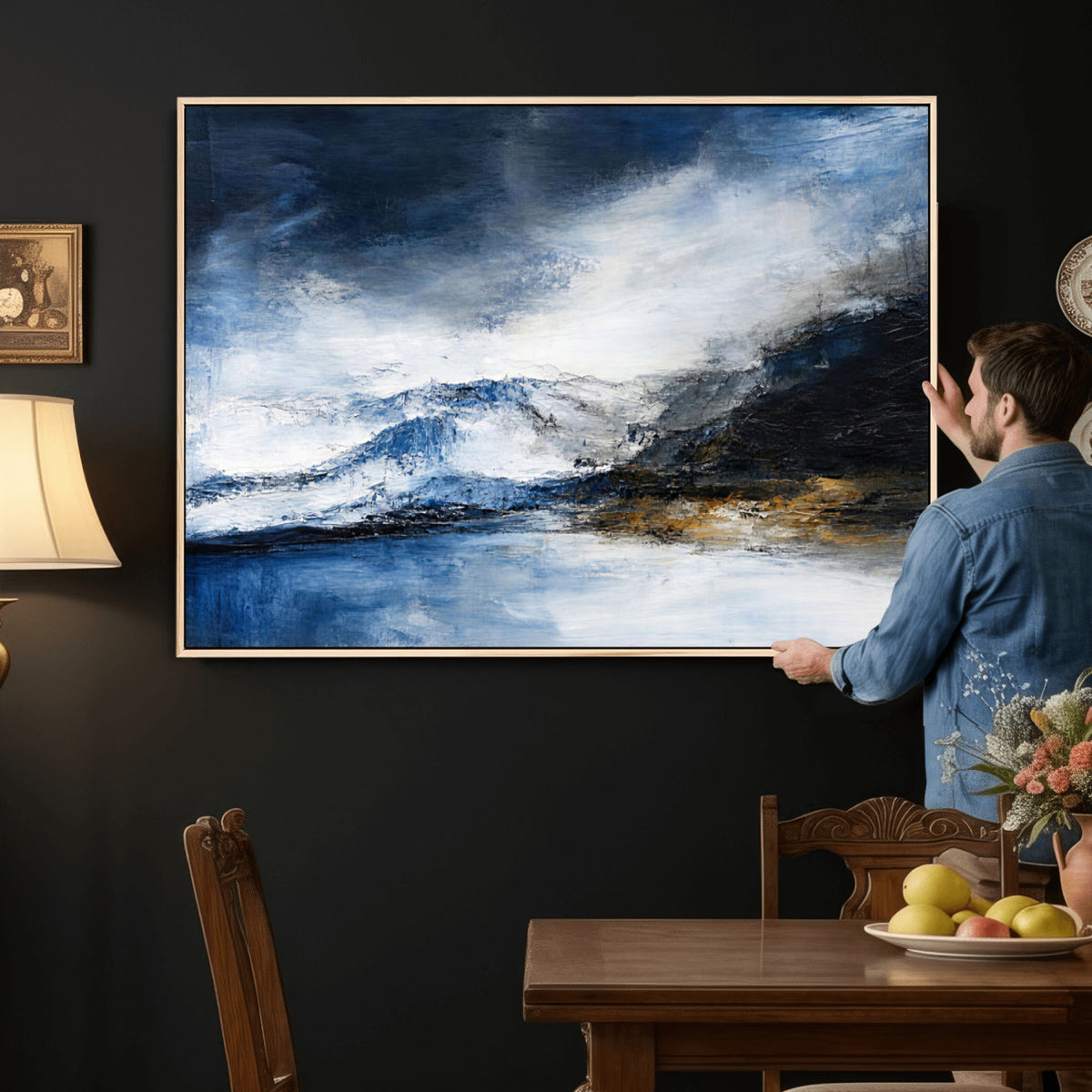 48142030-MGV-CV-36X24 - Extra Large Abstract Wall Art Canvas Print