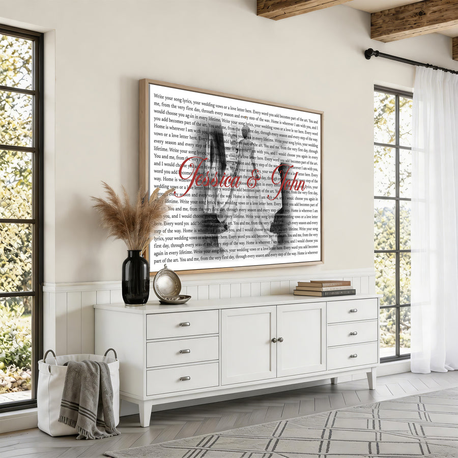 Lyrics over Photo
