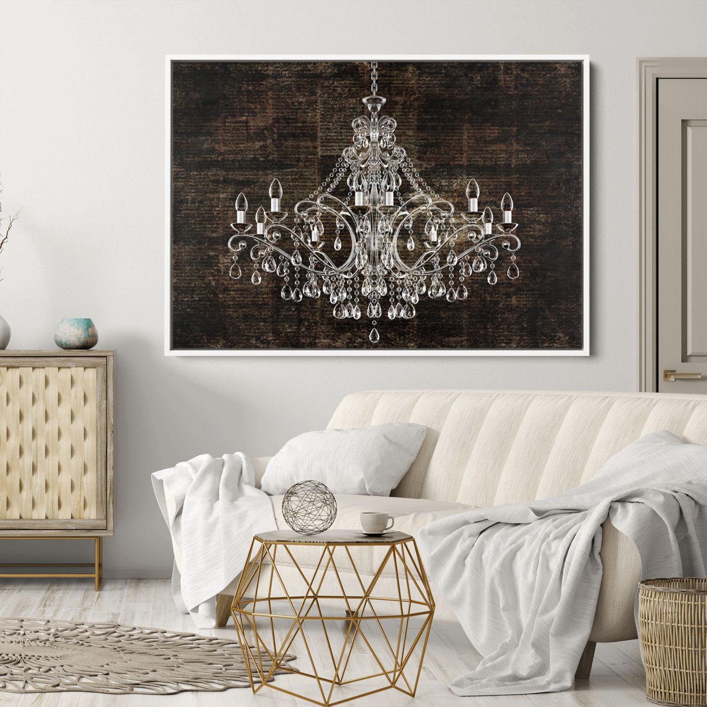 69434-MGV-CV-36X24-Rustic Chandelier Canvas Print