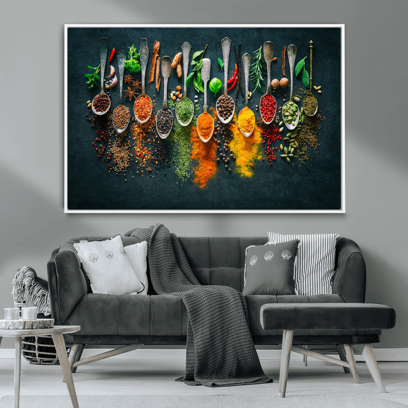 MGV-FC-36X24 - Herbs and Spices Kitchen Wall Art Canvas Print