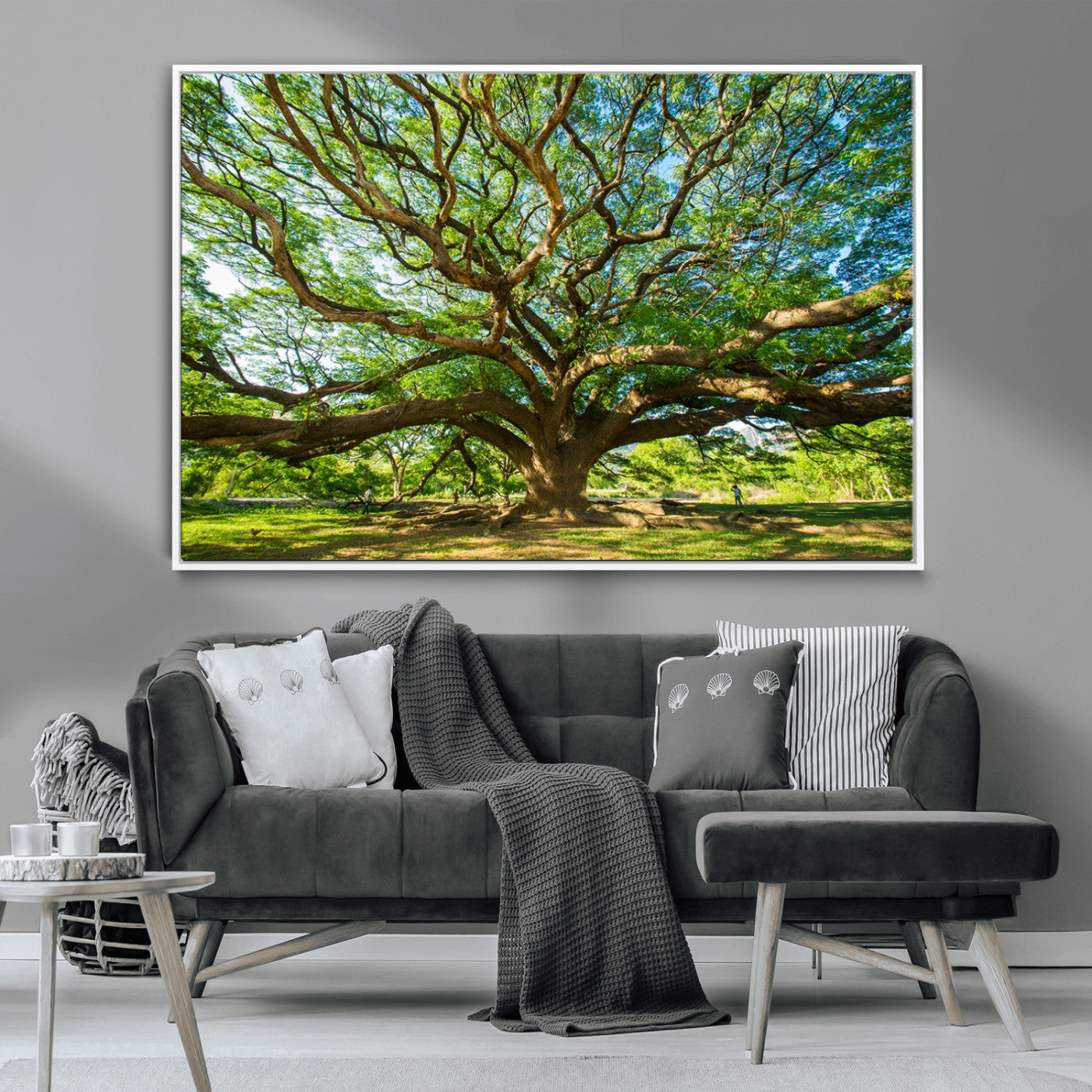 MGV-FC-36X24 - Angel Oak Tree Wall Art | Oak Canvas Print | Multi Panel Landscape Wall Art | Ready to Hang Wall Art