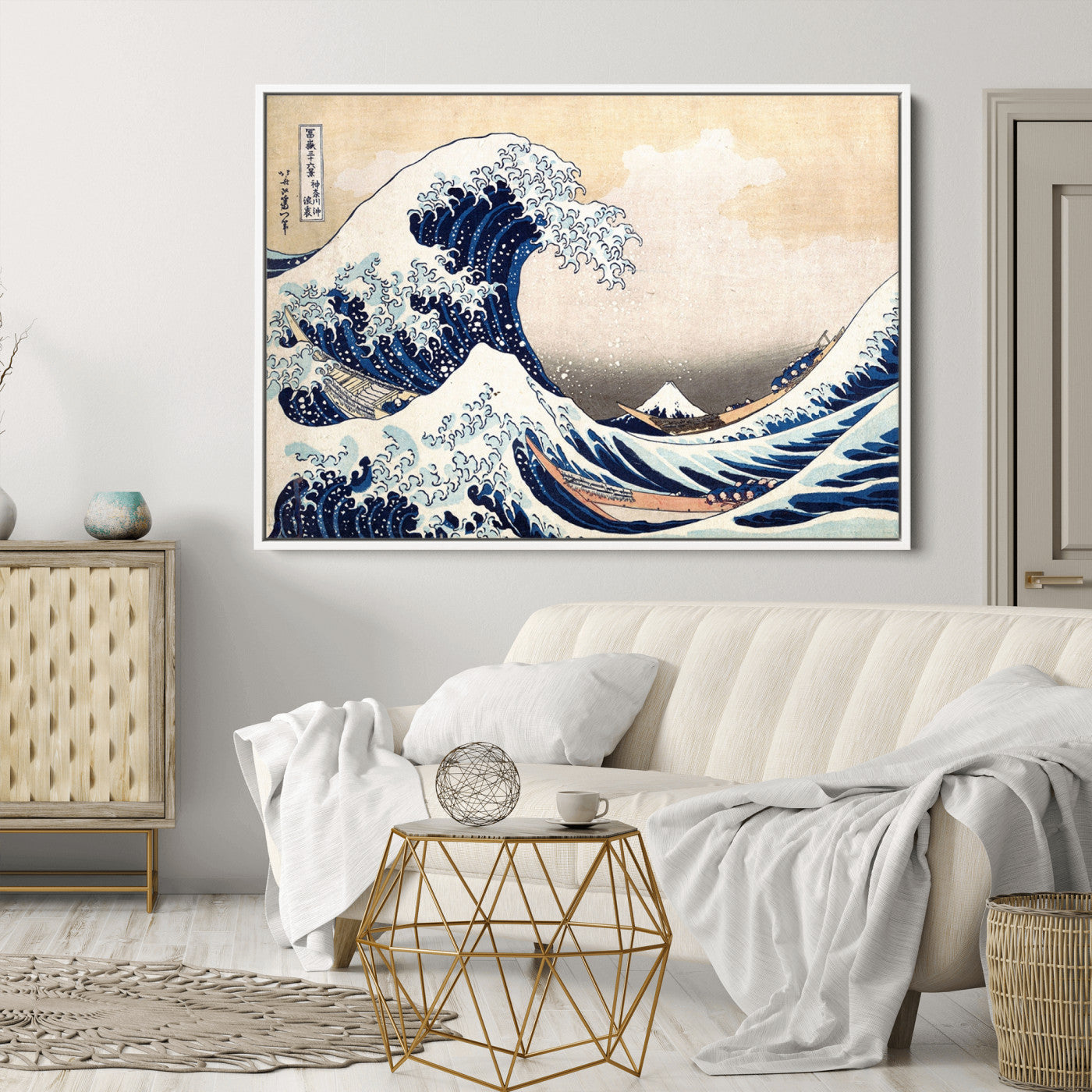 35635-MGV-CV-36X24-Wall Art Kanagawa Canvas Artwork Abstract Print