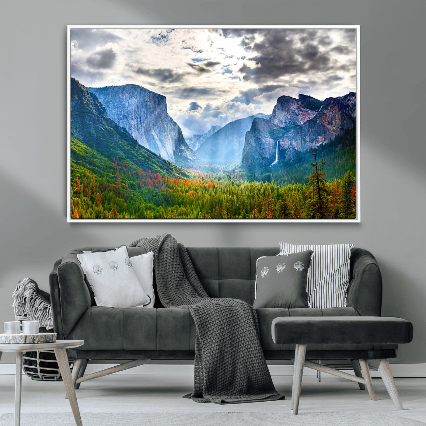 MGV-FC-36X24 - Yosemite Park Half Dome 3 Panel Canvas Print | Large Giclée Landscape Wall Art for Living Room,