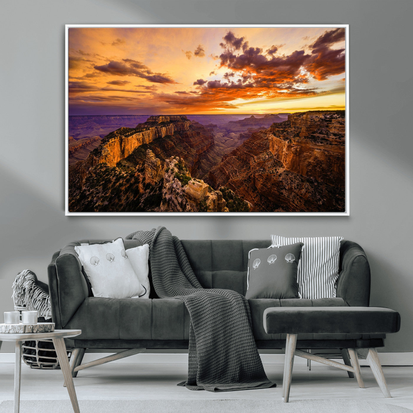 MGV-FC-36X24 - Mesmerizing Sunset from Grand Canyon Nal Park Wall Art, Grand Canyon Canvas Print