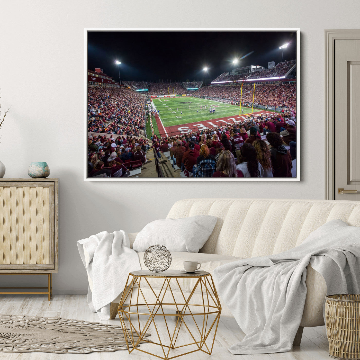 56191-MGV-CV-36X24-American Football Wall Art Canvas Print, Stadium Sport Wall Art Print