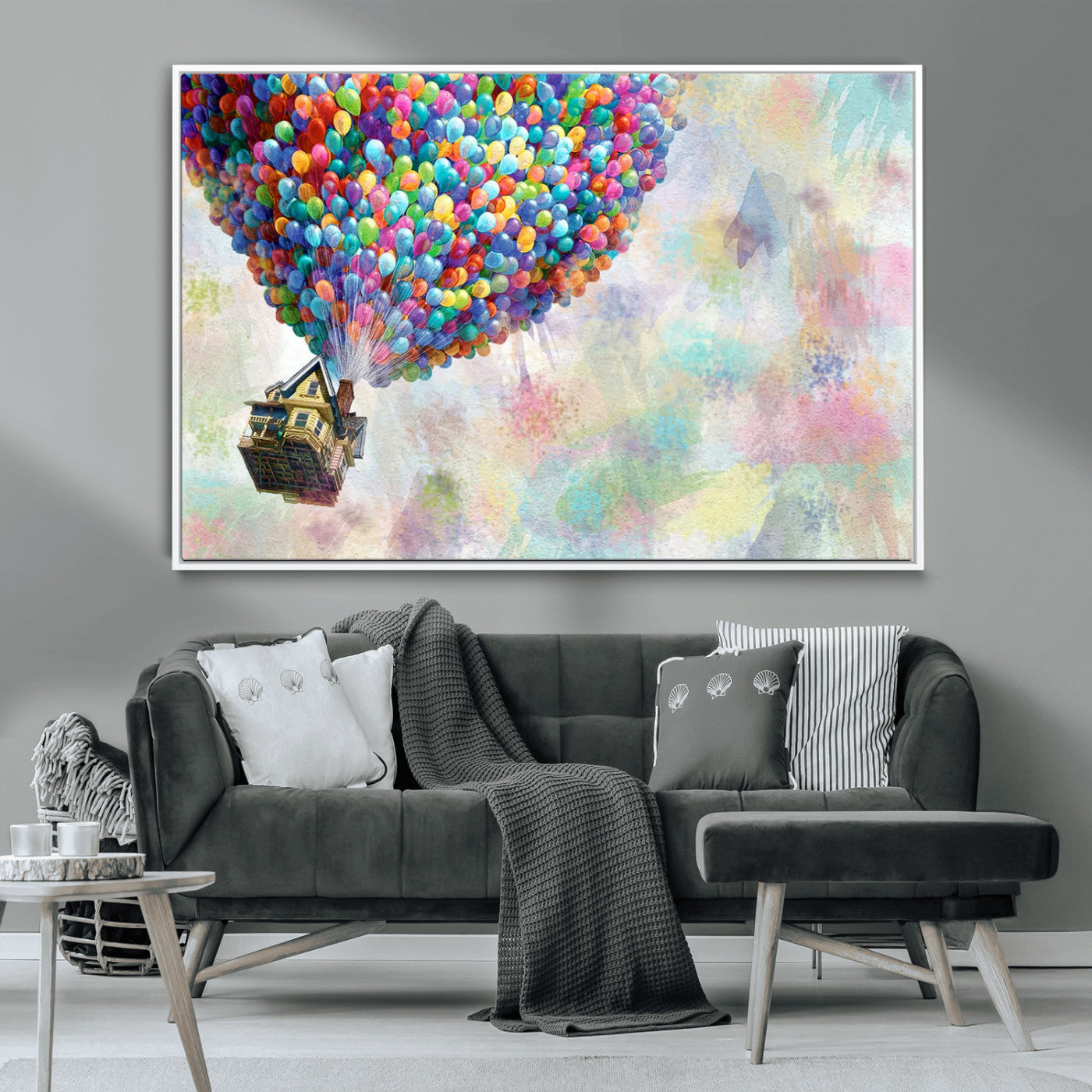 MGV-FC-36X24 - Up Pixar Poster, Look Up Pixar Wall Art, Up Pixar Canvas, Kids Play Game Room Decor Wall Art