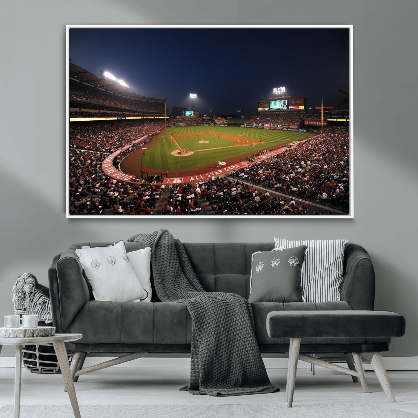 MGV-FC-36X24 - Los Angeles Angels Baseball Team Print - Anaheim Angel Stadium Wall Art Canvas Print