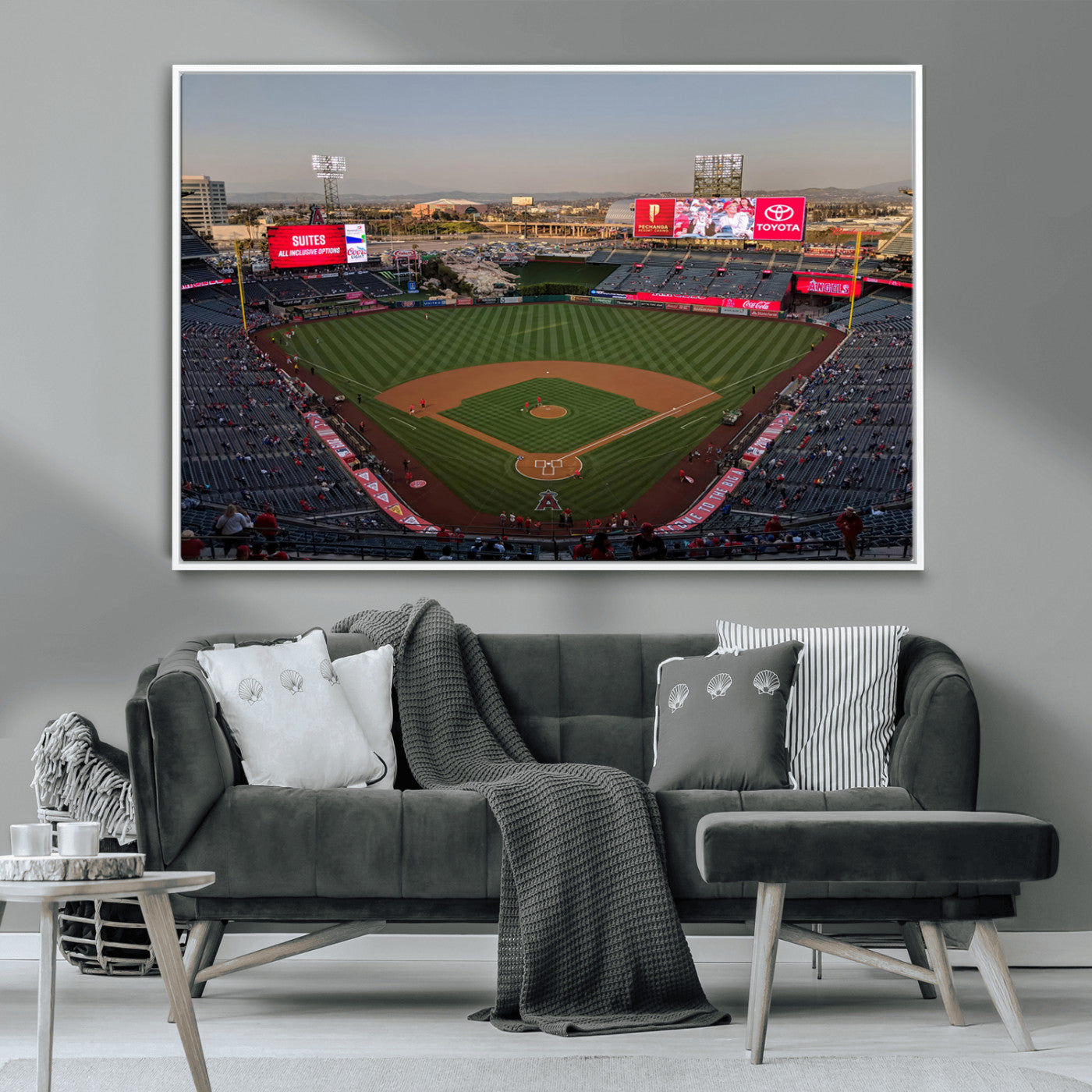 MGV-FC-36X24 - Los Angeles Angels Baseball Canvas Print - Anaheim Angel Stadium Wall Art Canvas Print