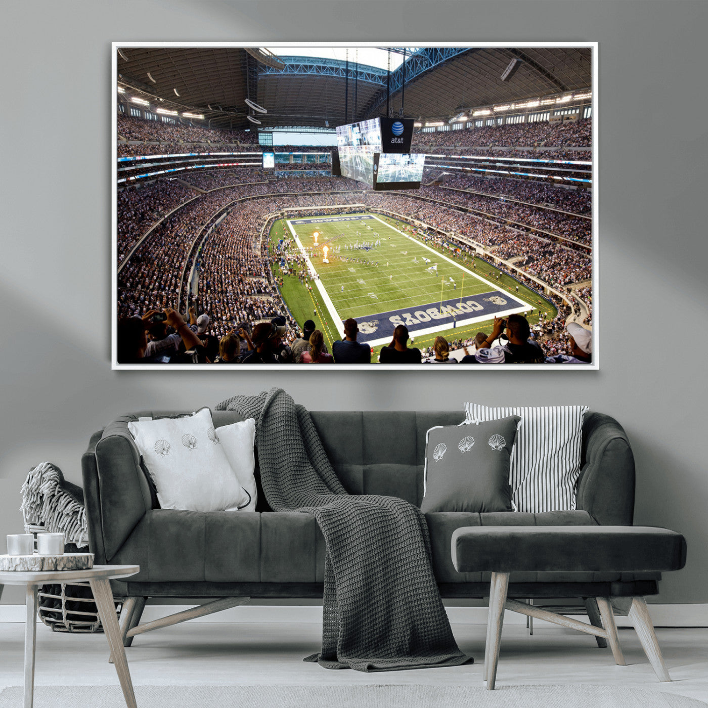 MGV-FC-36X24 - Dallas Cowboys Football Team Print - Arlington AT&T Stadium Wall Art Canvas Print