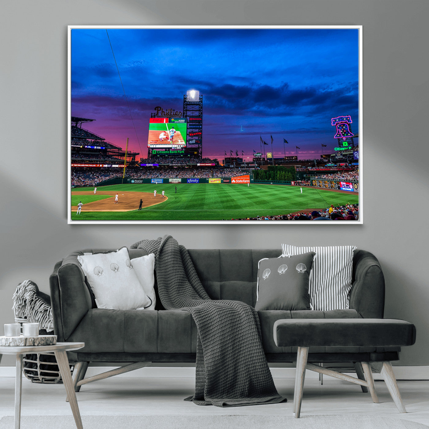 MGV-FC-36X24 - Philadelphia Phillies Baseball Team Print - Philadelphia Citizens Bank Park Stadium Canvas Wall Art