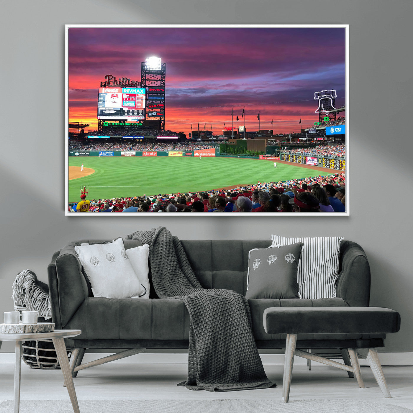 MGV-FC-36X24 - Philadelphia Phillies Baseball Team Print - Philadelphia Citizens Bank Park Stadium Wall Art Canvas