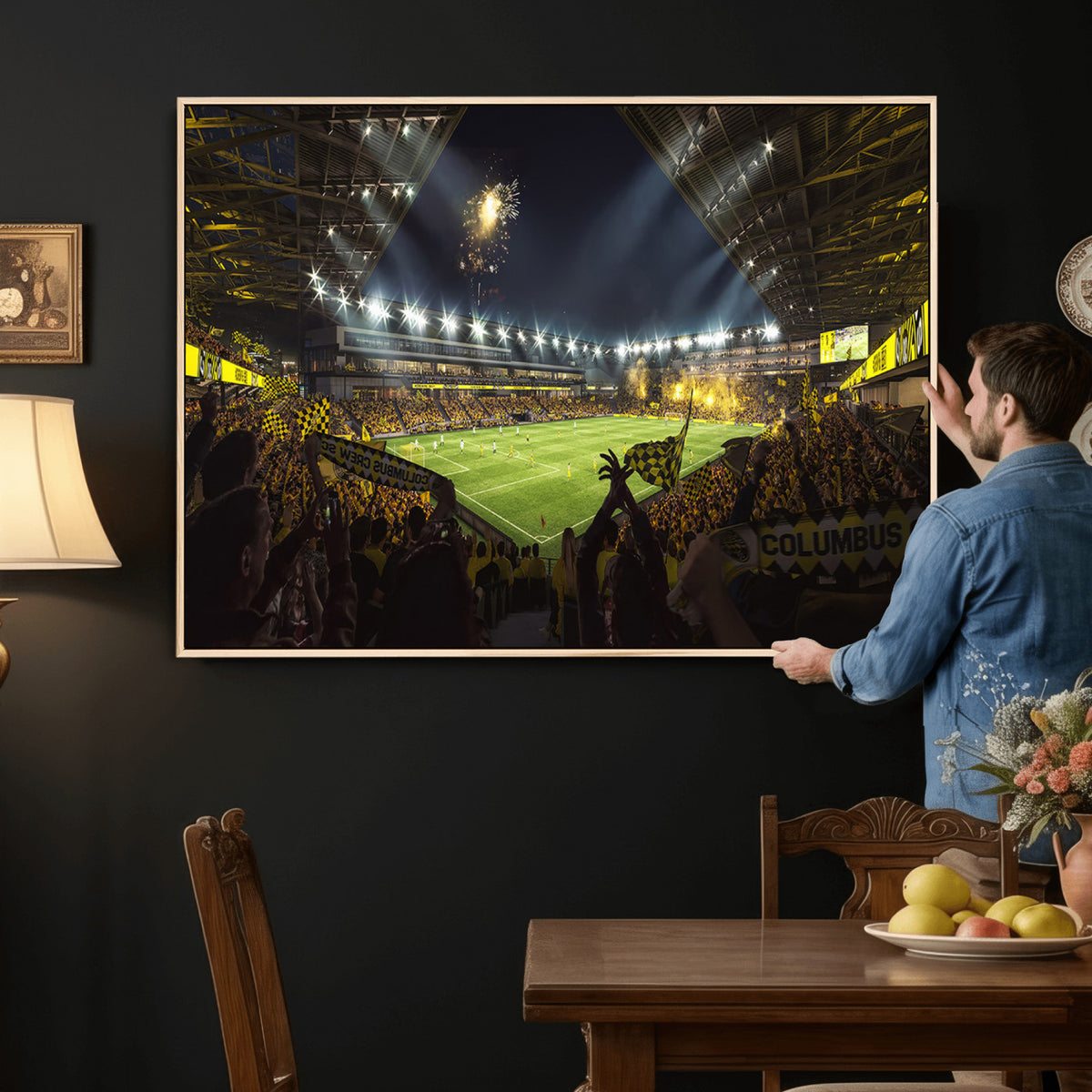 51122-MGV-CV-36X24 - Columbus Crew Soccer Team Print - Columbus Crew Stadium Wall Art Canvas Print