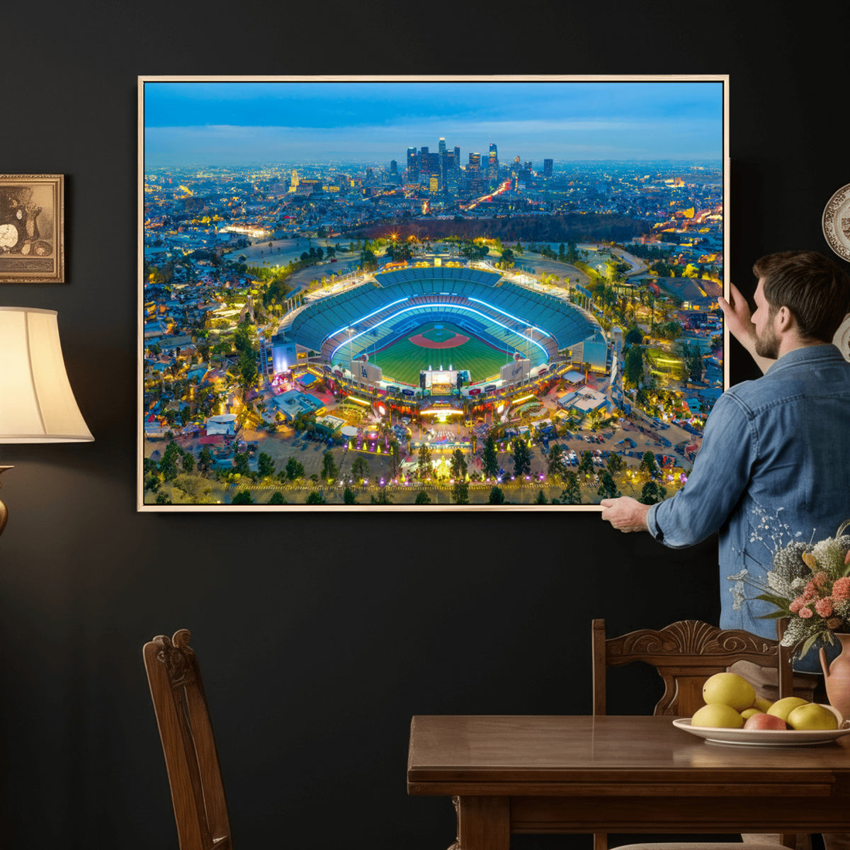 78144-MGV-CV-36X24 - Los Angeles Dodgers Wall Art Canvas, Dodger Stadium Wall Art