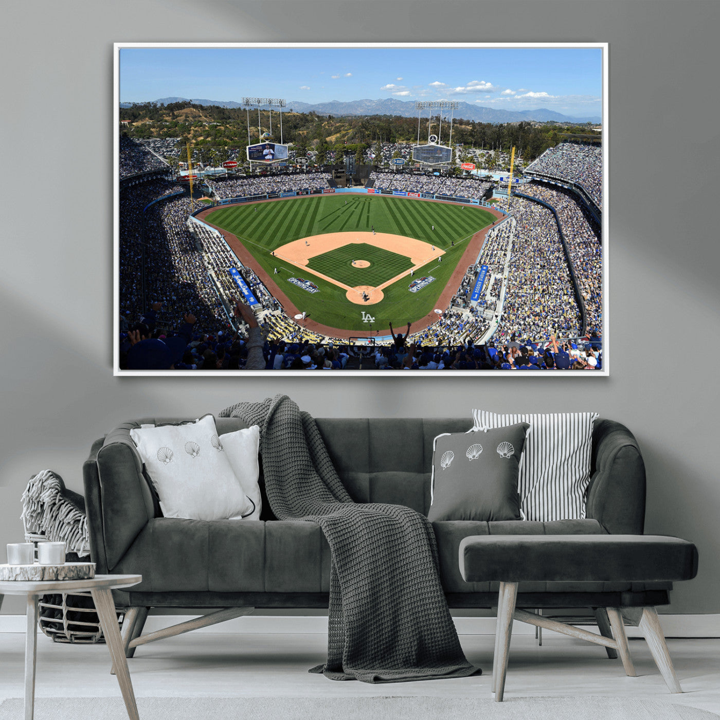MGV-FC-36X24 - Los Angeles Dodgers Dodger Stadium Wall Art Canvas Print - MLB Baseball Stadium Wall Art Canvas