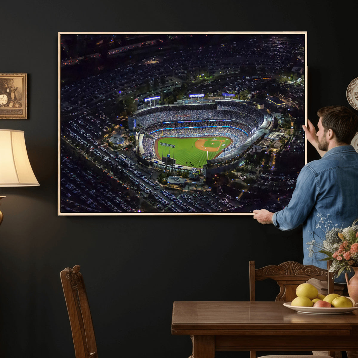 20932-MGV-CV-36X24 - Los Angeles Dodgers Dodger Stadium Wall Art Canvas Print