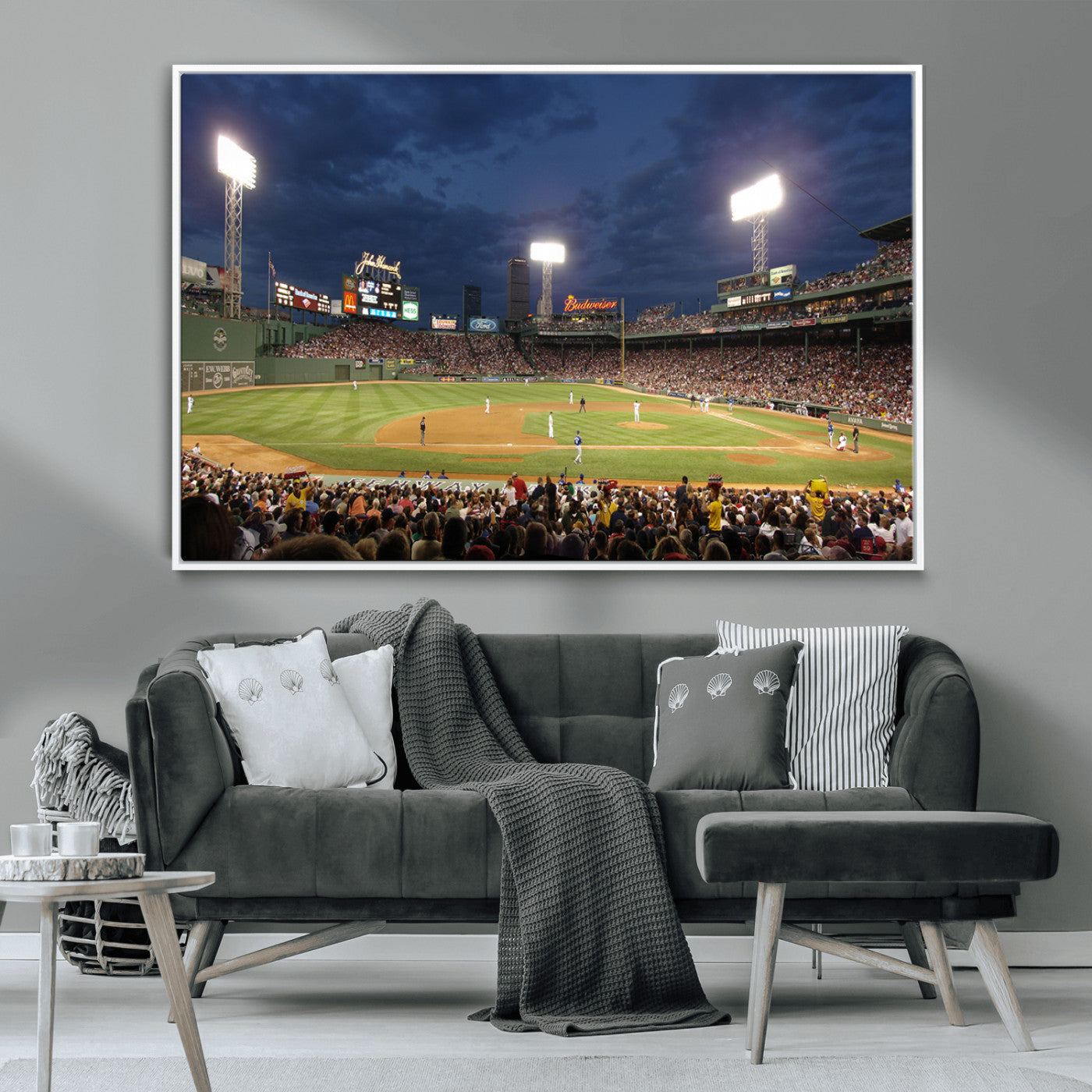 MGV-FC-36X24 - Boston Red Sox Baseball Team Print Canvas - Massachusetts Fenway Park Stadium Wall Art Canvas Print