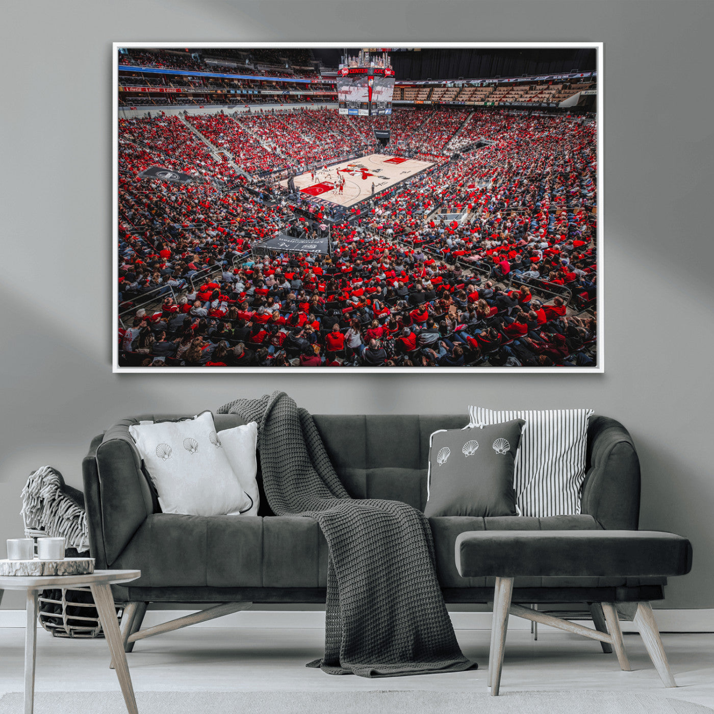 MGV-FC-36X24 - Louisville Cardinals Basketball Print Canvas - Louisville KFC Yum Center Arena Wall Art Canvas Print