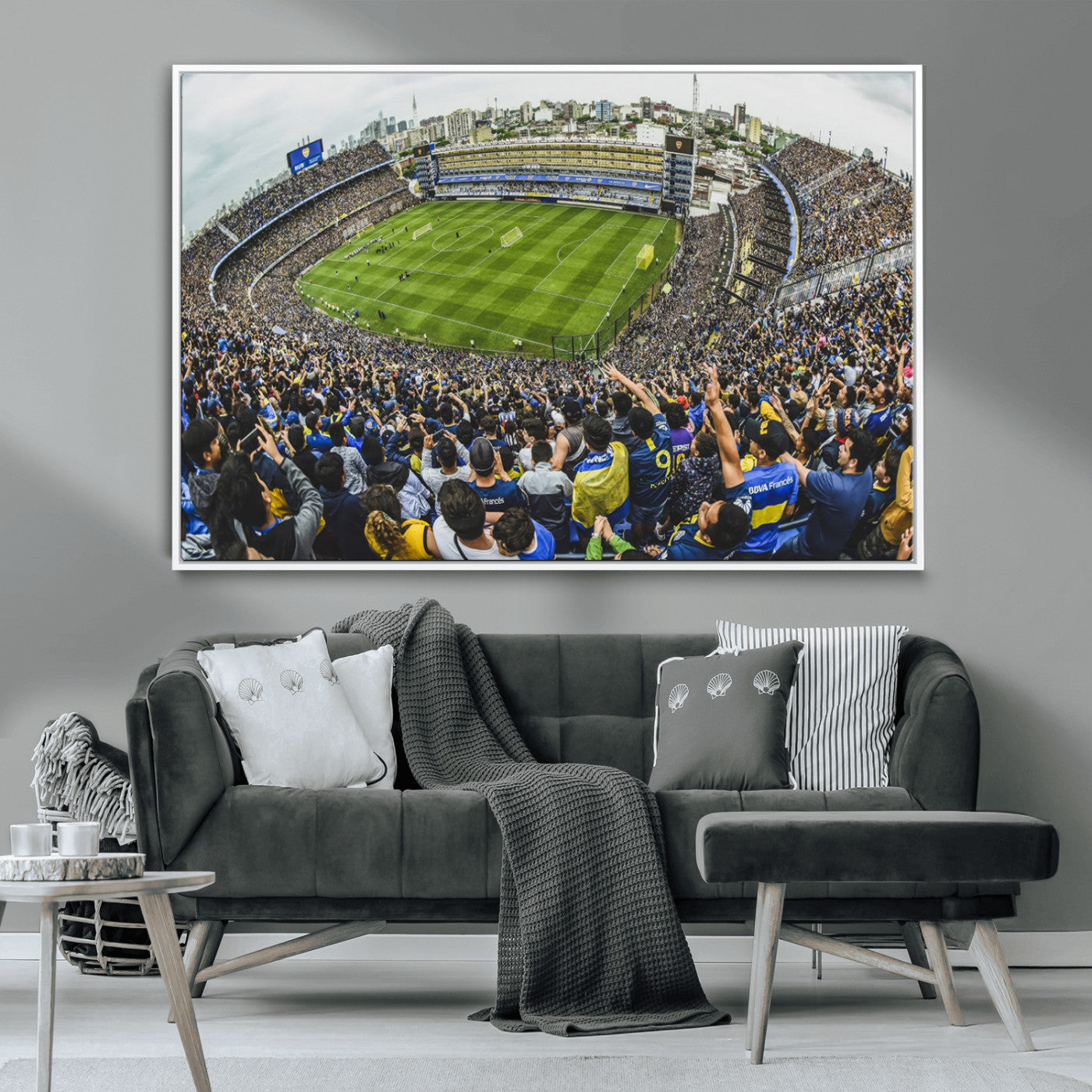 MGV-FC-36X24 - Boca Juniors Soccer Team Print Wall Art - Buenos Aires Bombonera Stadium Canvas Print