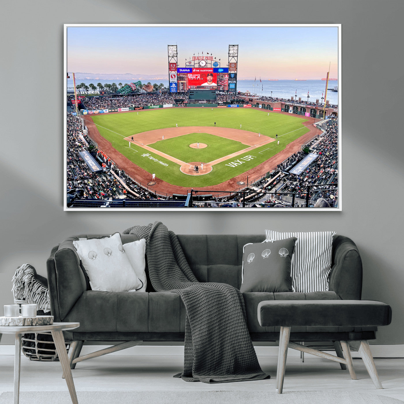 MGV-FC-36X24 - San Francisco Giants Baseball Team Print - Oracle Park Stadium Wall Art Canvas Print