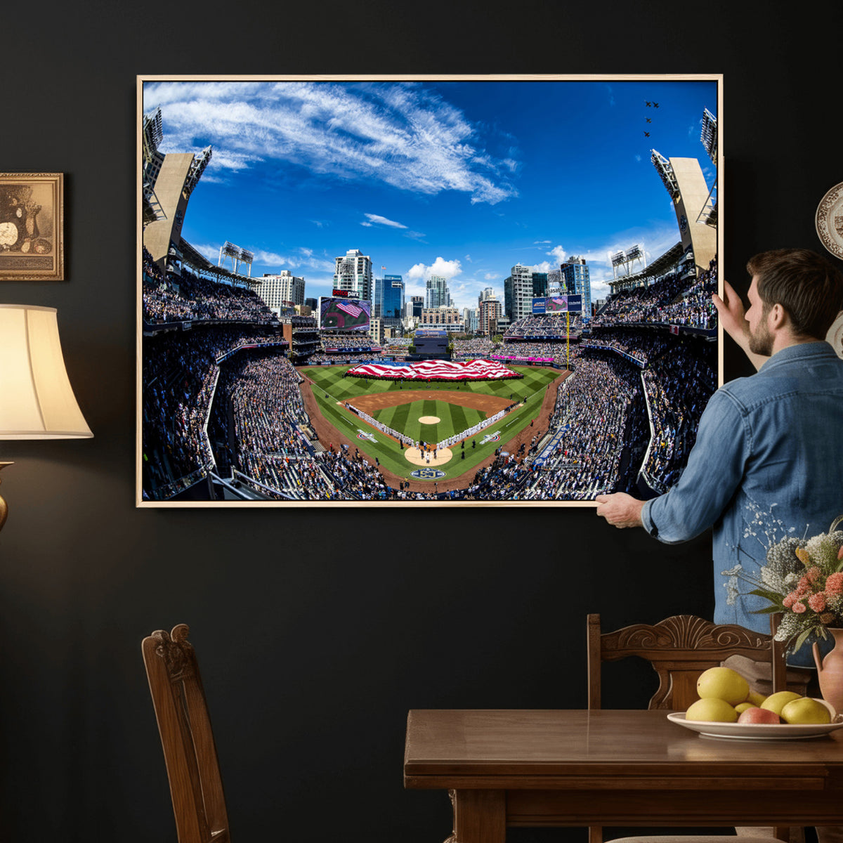 52297-MGV-CV-36X24 - San Diego Padres Baseball Team Print, Petco Park Stadium