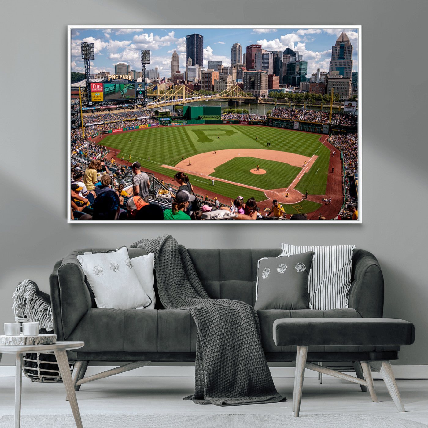 MGV-FC-36X24 - Pittsburgh Pirates Baseball Team Print - PNC Park Stadium Wall Art Canvas Print - Ready to Hang