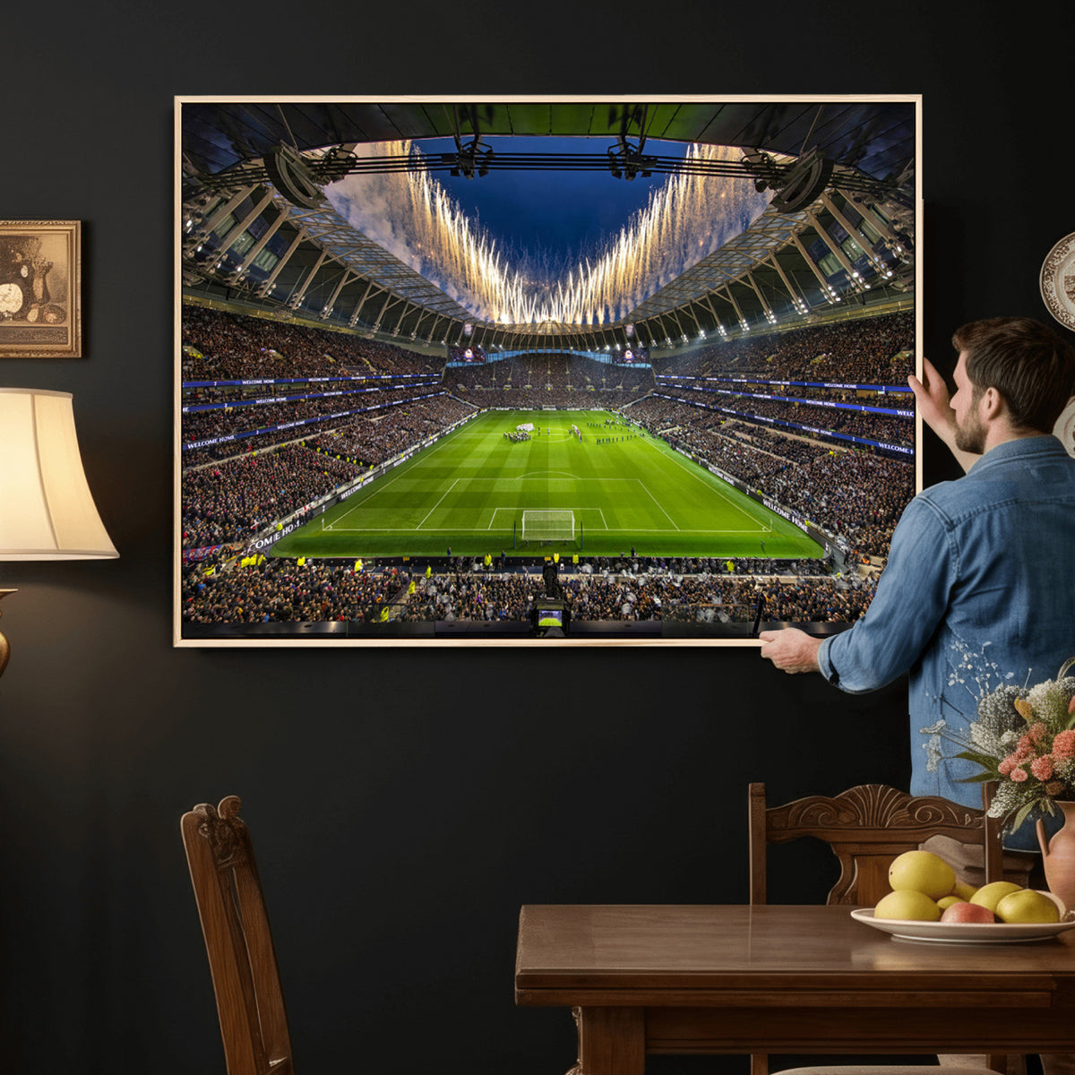 40157-MGV-CV-36X24 - Tottenham Hotspur Football Team Print, London Tottenham Hotspur Stadium Wall Art