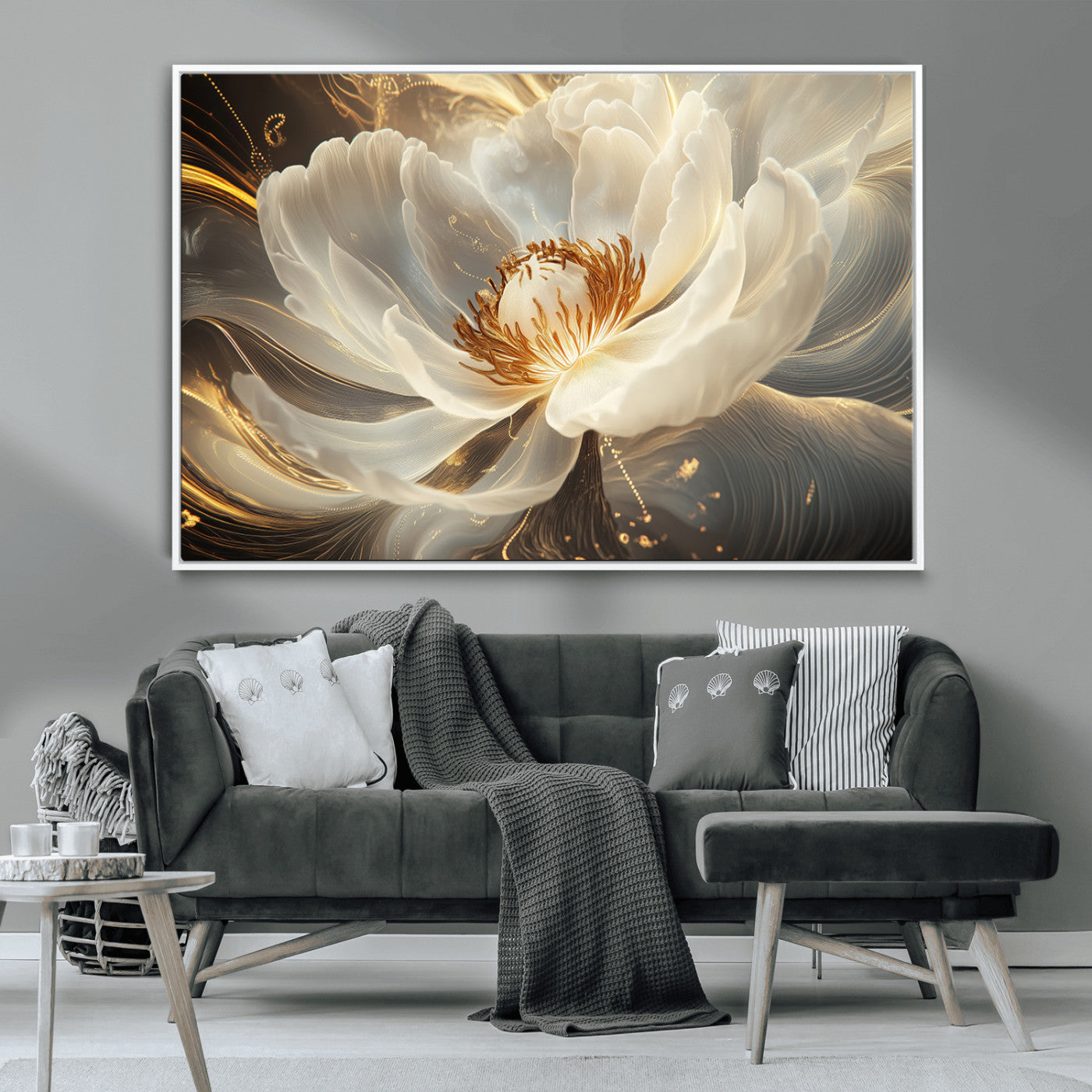MGV-FC-36X24 - Abstract Floral Wall Art Canvas Print