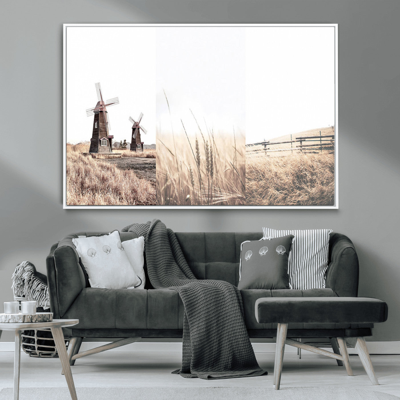 MGV-FC-36X24 - Farm Prints Set, Farmhouse Wall Art Canvas, Country House Decor, Country House Decor, Barn Print,