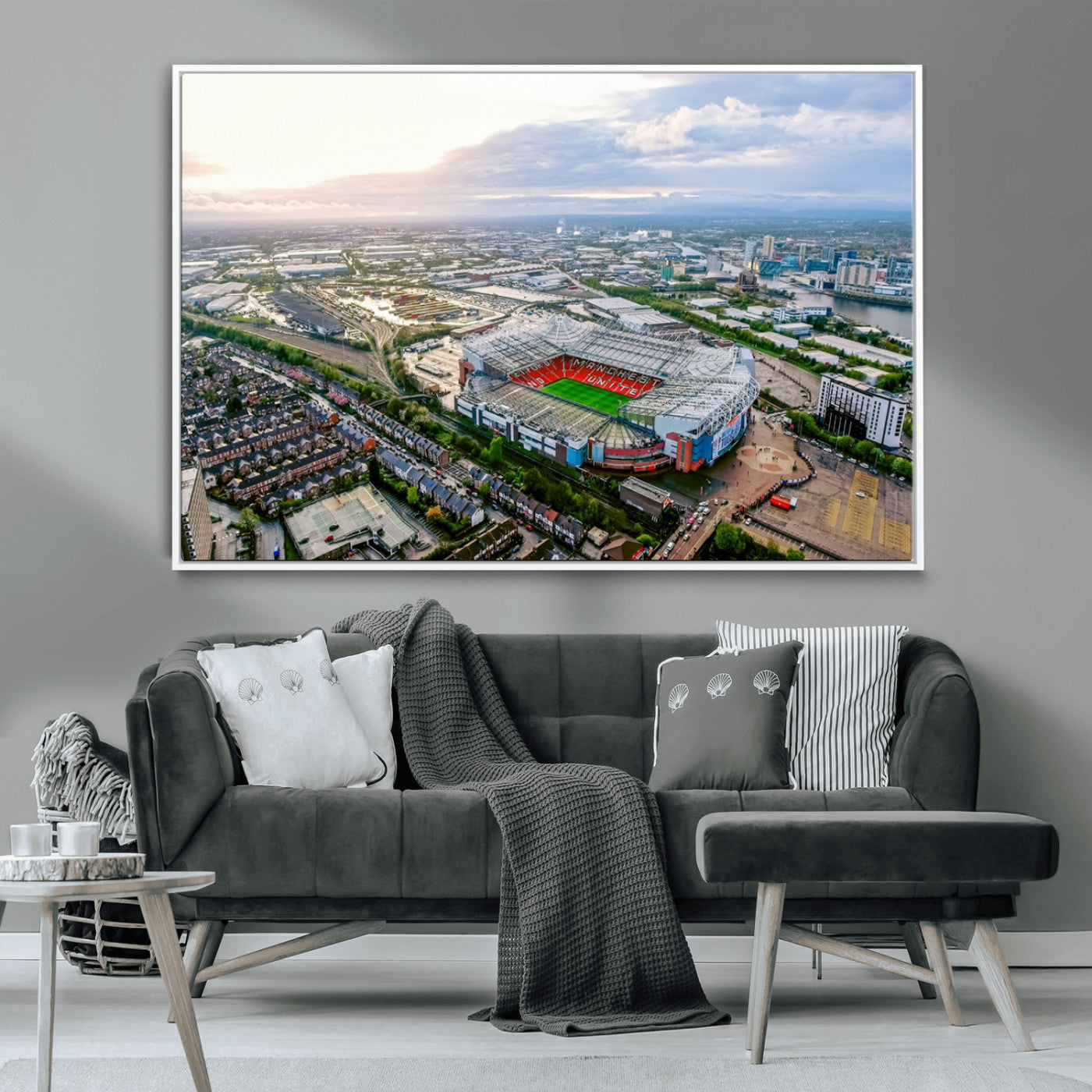 MGV-FC-36X24 - Old Trafford Manchester United Stadium Wall Art Canvas Print - Aerial View Stadium, Old Trafford