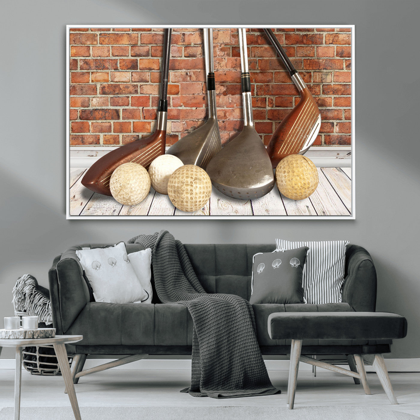 MGV-FC-36X24 - Vintage Golf Ball Wall Art Canvas Print | Golf Decor for Man Cave or Office | Ready to Hang and