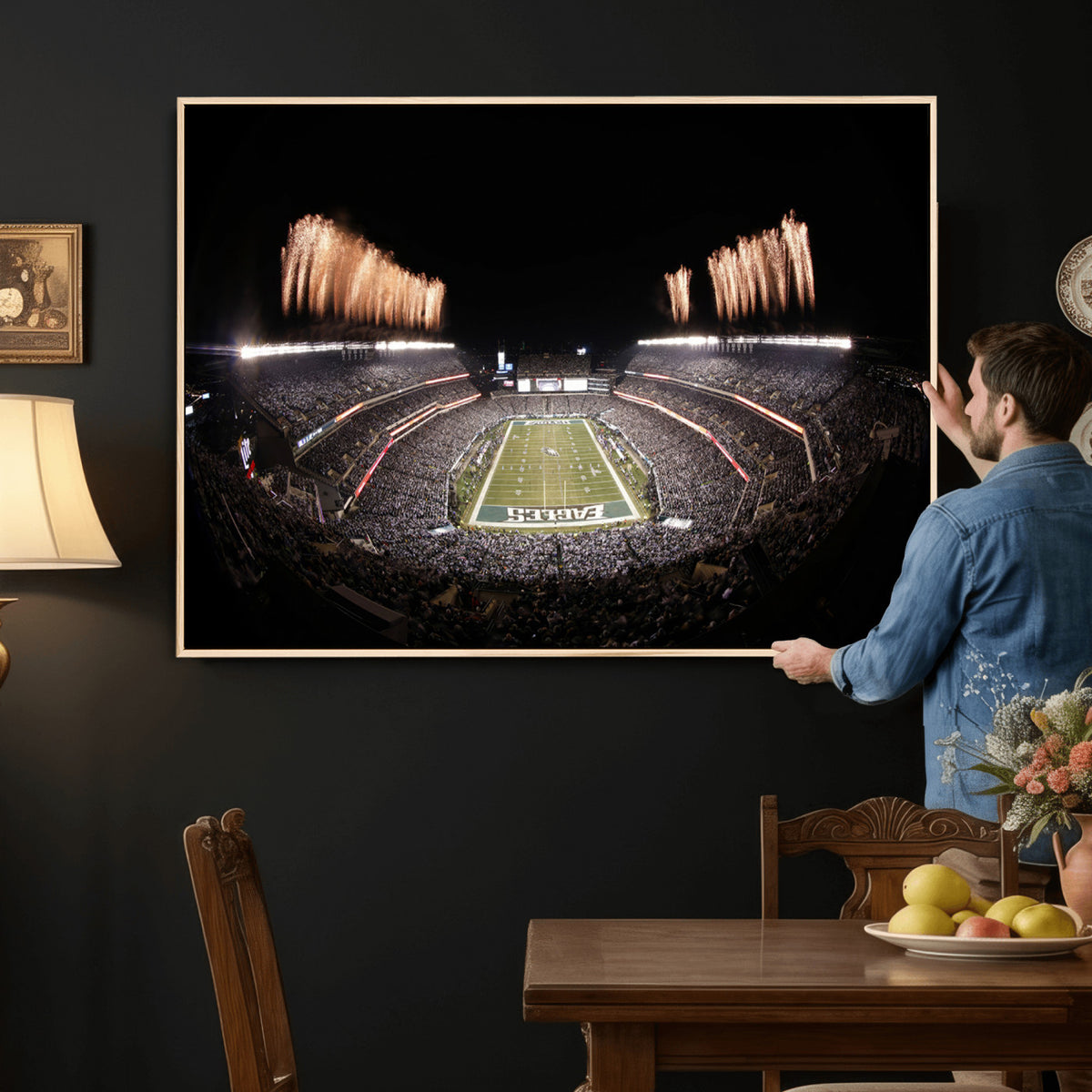 48893-MGV-CV-36X24 - Eagles Field Stadium Wall Art, Lincoln Financial Field