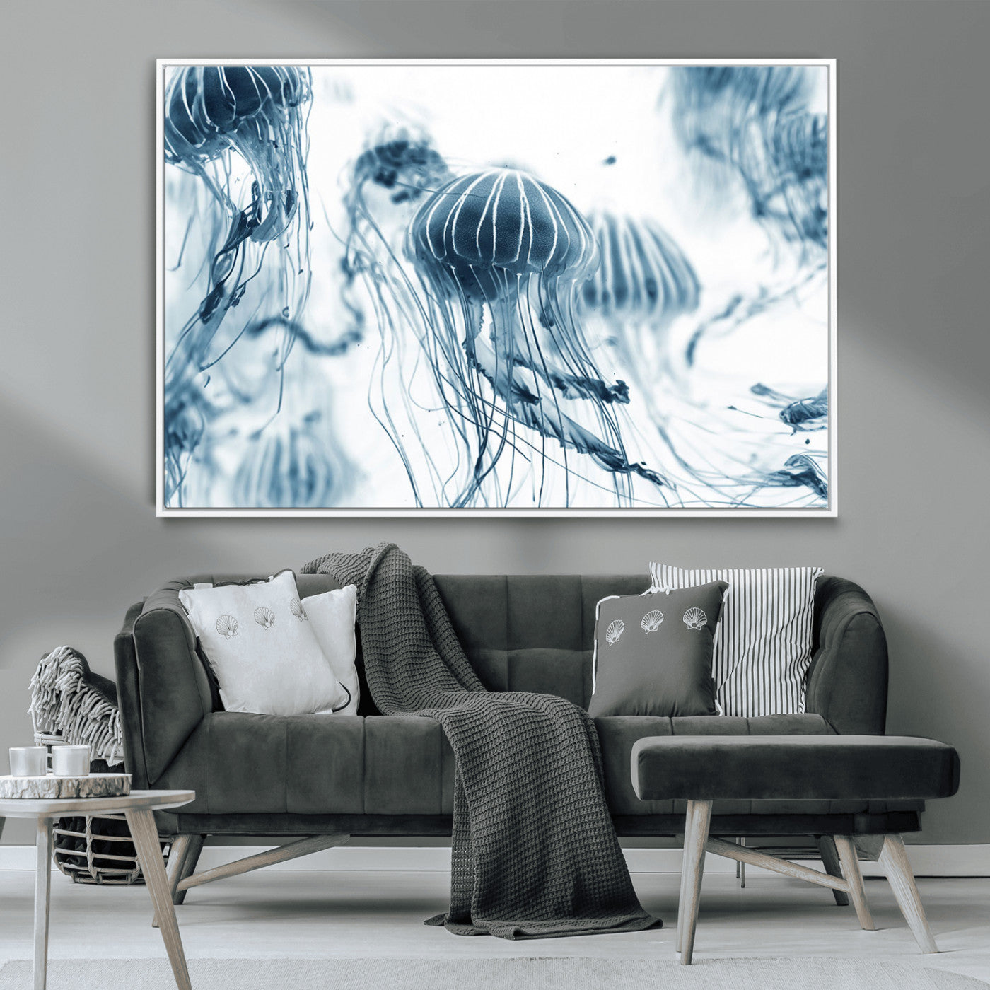 MGV-FC-36X24 - Abstract Jellyfish Canvas Print Wall Art
