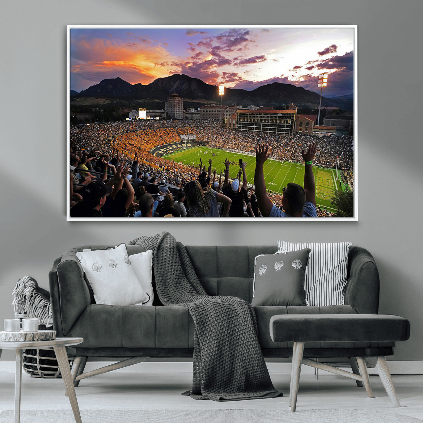 MGV-FC-36X24 - Folsom Field - University of Colorado Buffaloes Football Stadium Wall Art, Colorado Buffaloes Wall