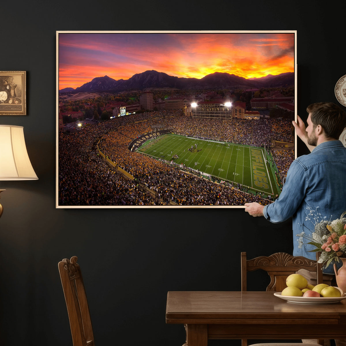 84649-MGV-CV-36X24 - Folsom Field, University of Colorado Buffaloes Football, Extra Large Game Room Wall Decor