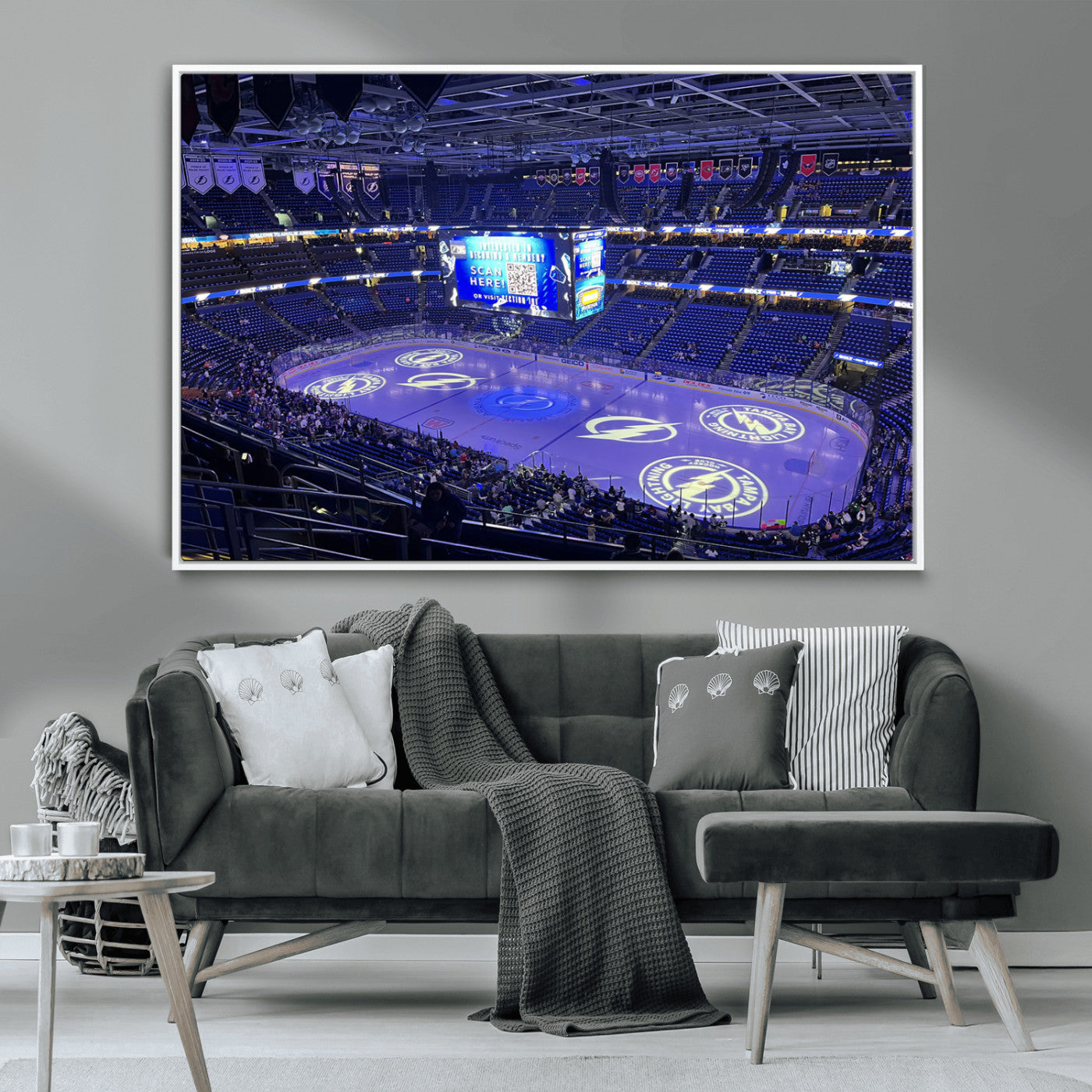 MGV-FC-36X24 - Amalie Arena Florida Wall Art Canvas Print - NHL Hockey Stadium Print Wall Art