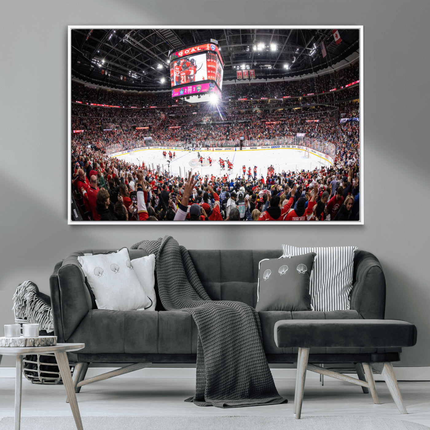 MGV-FC-36X24 - Amerant Bank Arena Wall Art Canvas Print - Basketball Arena Stadium Print