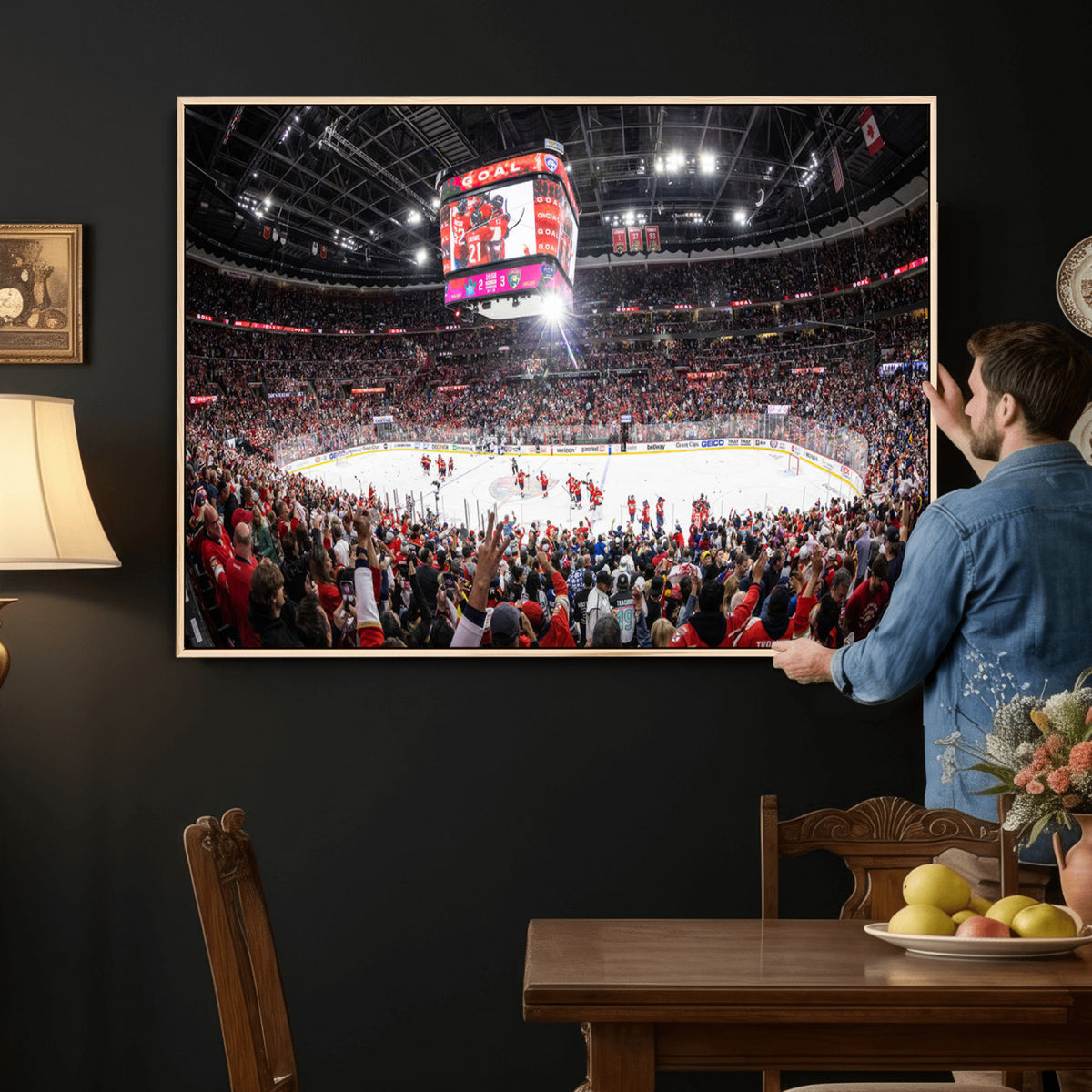 15750-MGV-CV-36X24 - Amerant Bank Arena Wall Art Canvas Print, Hockey Arena