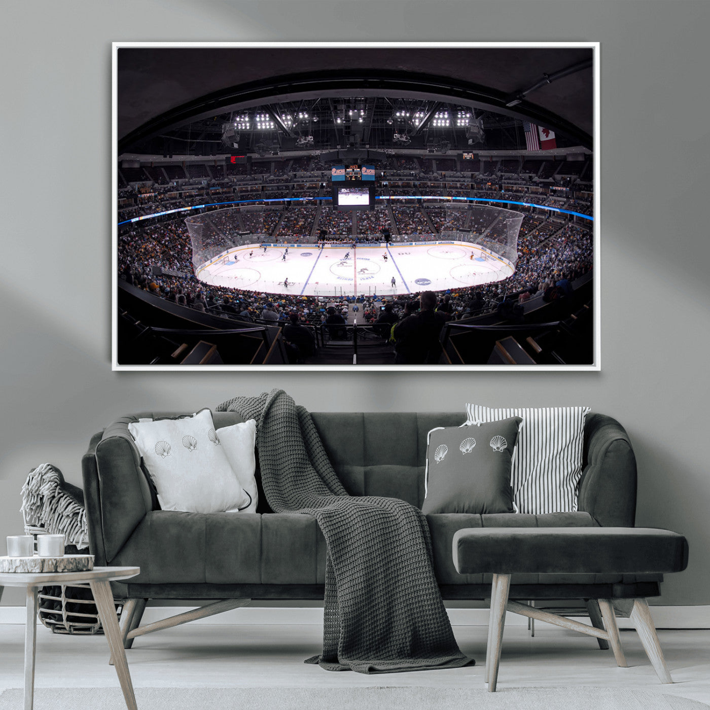 MGV-FC-36X24 - Ball Arena Denver Colorado Avalanche Hockey Team Wall Art Canvas Print - Denver Ice Hockey Stadium