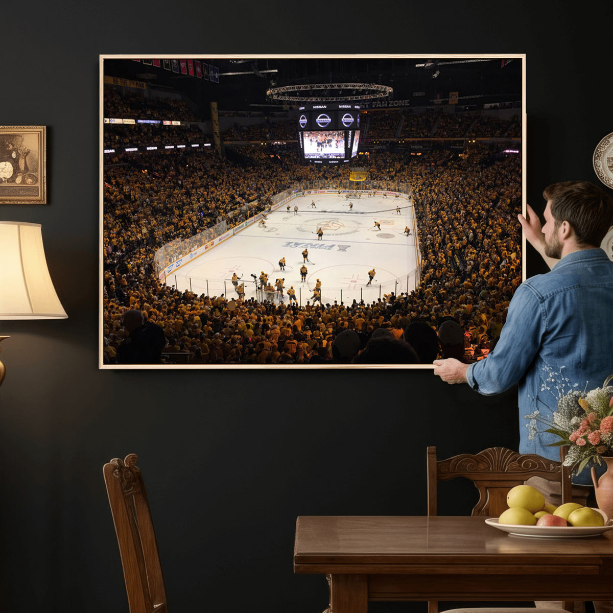 99407-MGV-CV-36X24 - Bridgestone Arena - Nashville Predators Hockey Team Print - Nashville Wall Art Canvas Print
