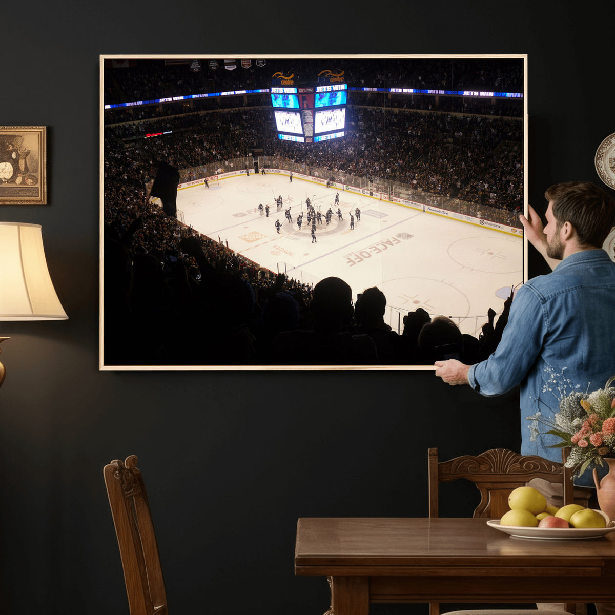 22497-MGV-CV-36X24 - Canada Life Centre Wall Art | Winnipeg Jets Hockey Team Print Canvas | Ready to Hang | Winnipeg Wall
