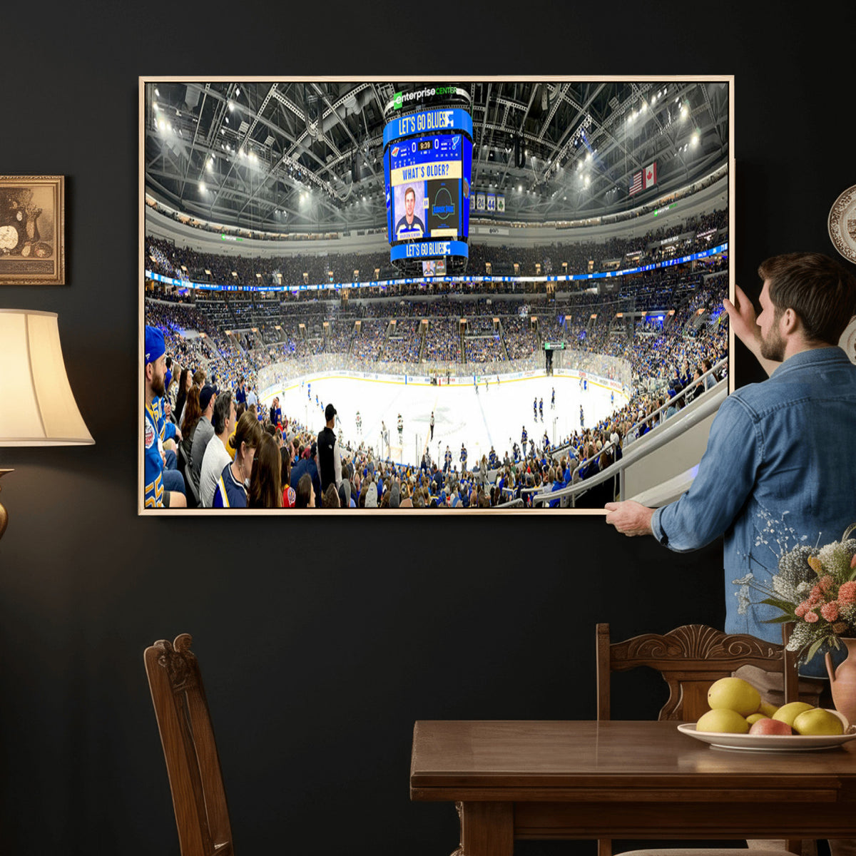 55708-MGV-CV-36X24 - Enterprise Center, Missouri St. Louis Blues Ice Hockey