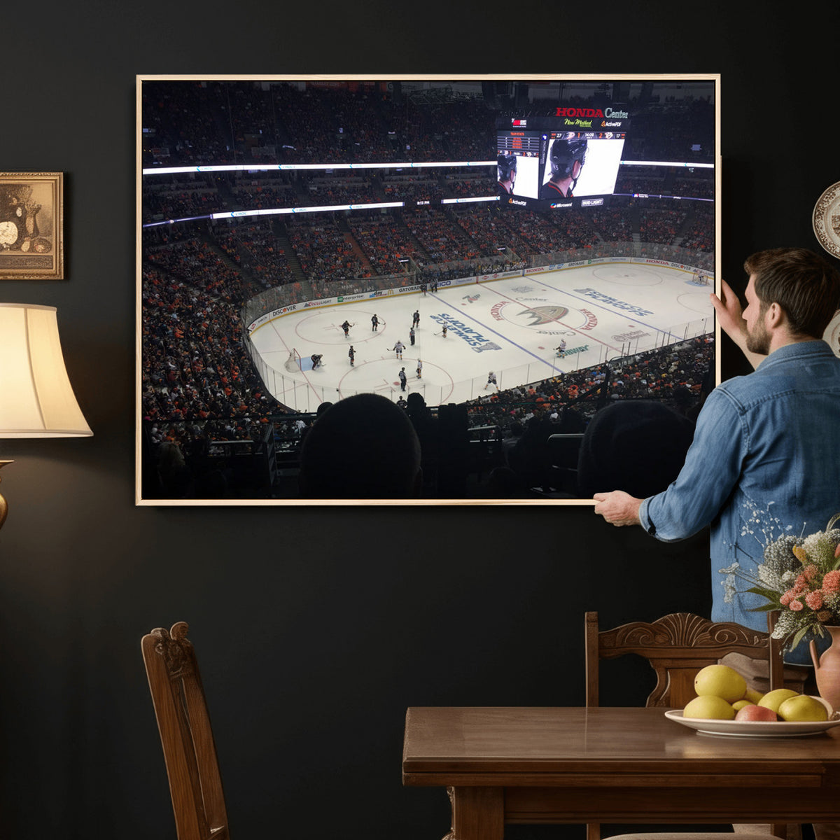 24634-MGV-CV-36X24 - Honda Center California Anaheim Ducks Hockey Stadium Wall Art