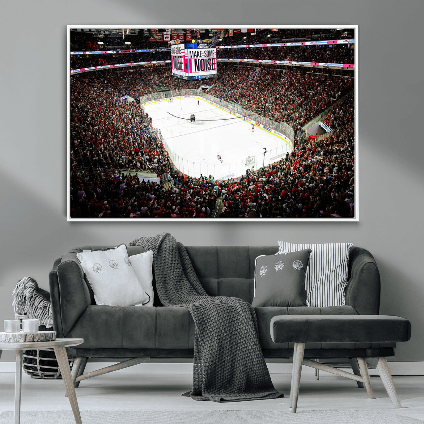 MGV-FC-36X24 - PNC Arena Raleigh North Carolina Hurricanes Hockey Stadium Wall Art Canvas, North Carolina