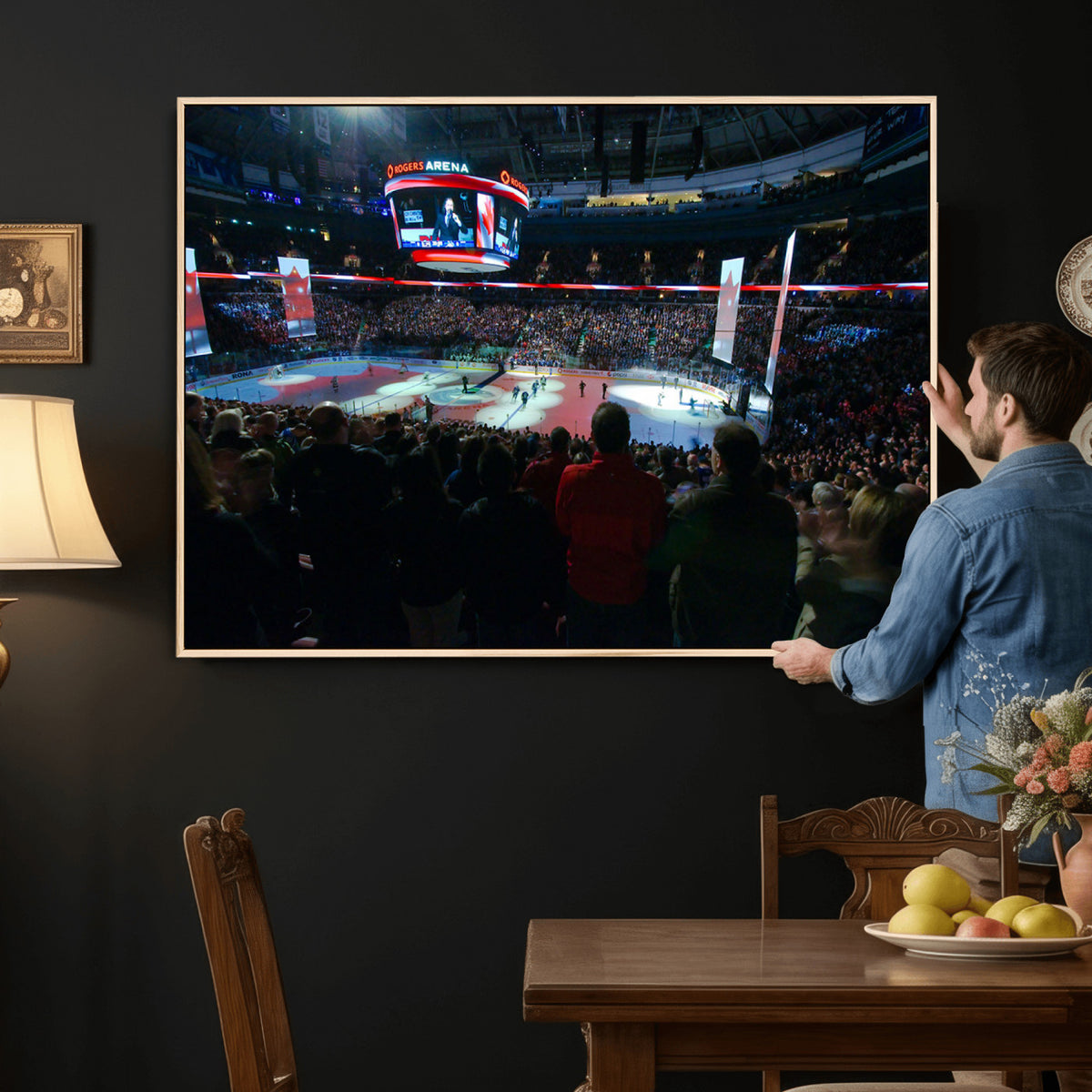 84945-MGV-CV-36X24 - Rogers Arena Vancouver Canucks Ice Hockey Stadium Wall Art